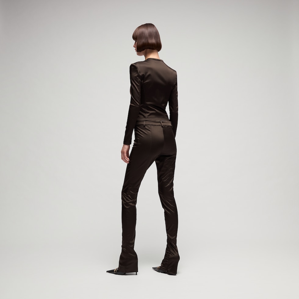 Stretch acetate duchesse pants