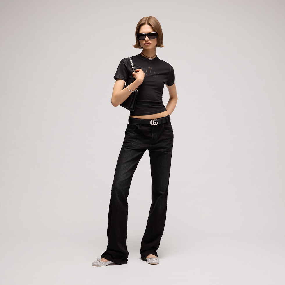 Women's crystal ballerina with bamboo