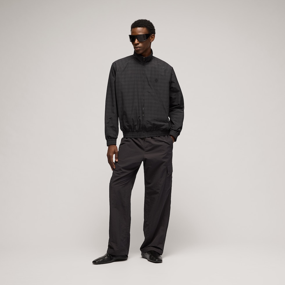 Prince of Wales nylon zip jacket