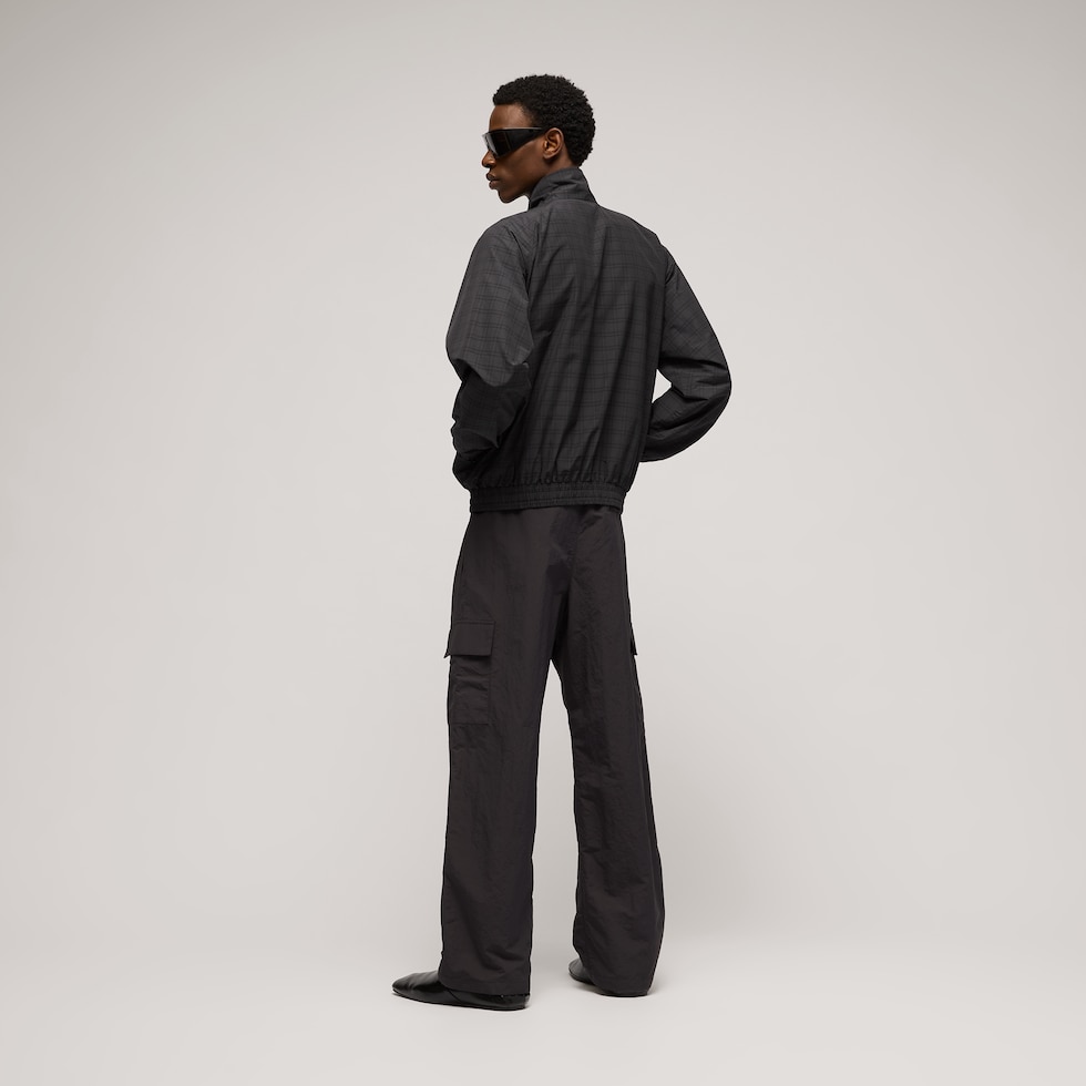 Prince of Wales nylon zip jacket