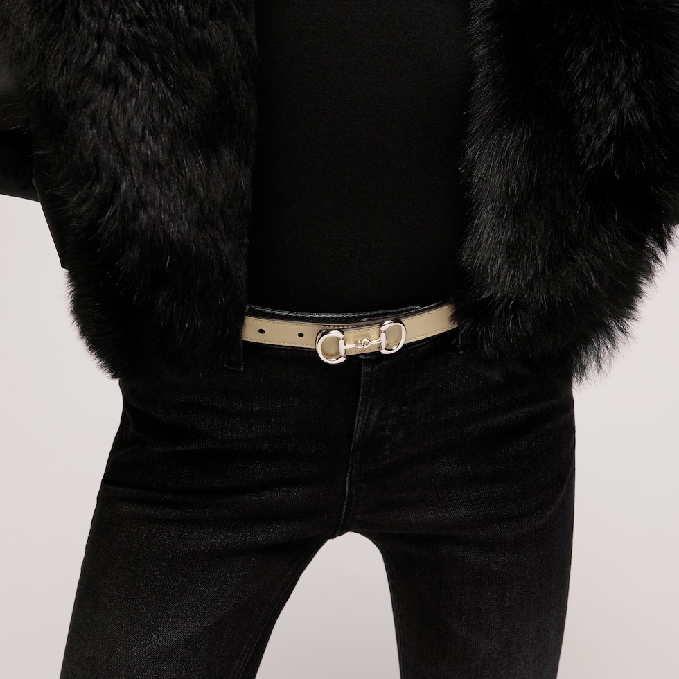 Thin belt with Horsebit buckle