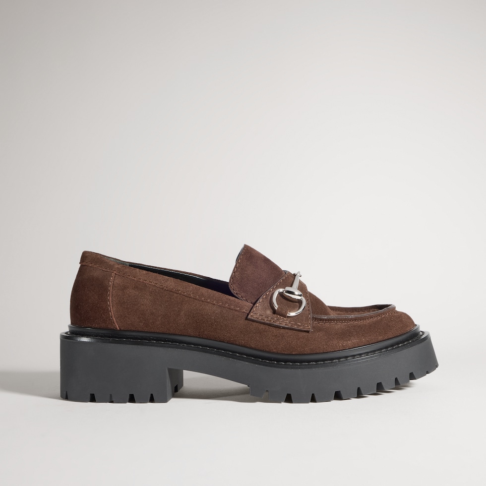 Women's loafer with Horsebit and lug sole