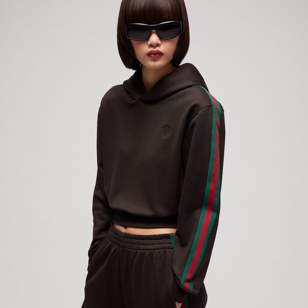 Cotton jersey sweatshirt with Web