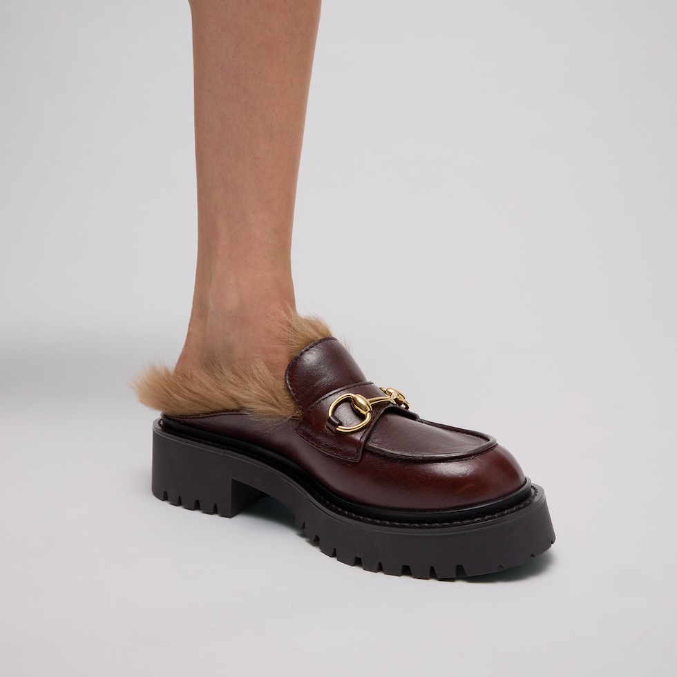 Women's mule with Horsebit and lug sole