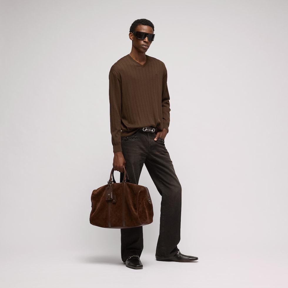Medium perforated GG duffle bag