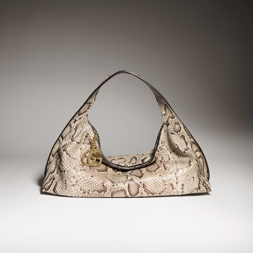 Python large shoulder bag with Double G detail