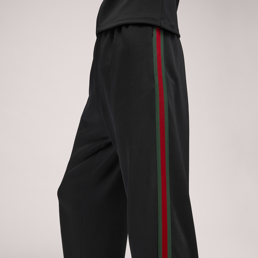 Viscose jersey sportswear pants with Web