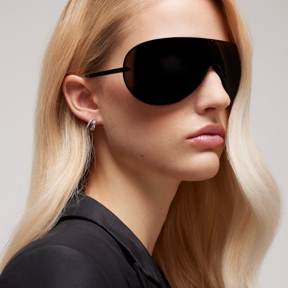 Icon 18k diamond GG hoop earrings