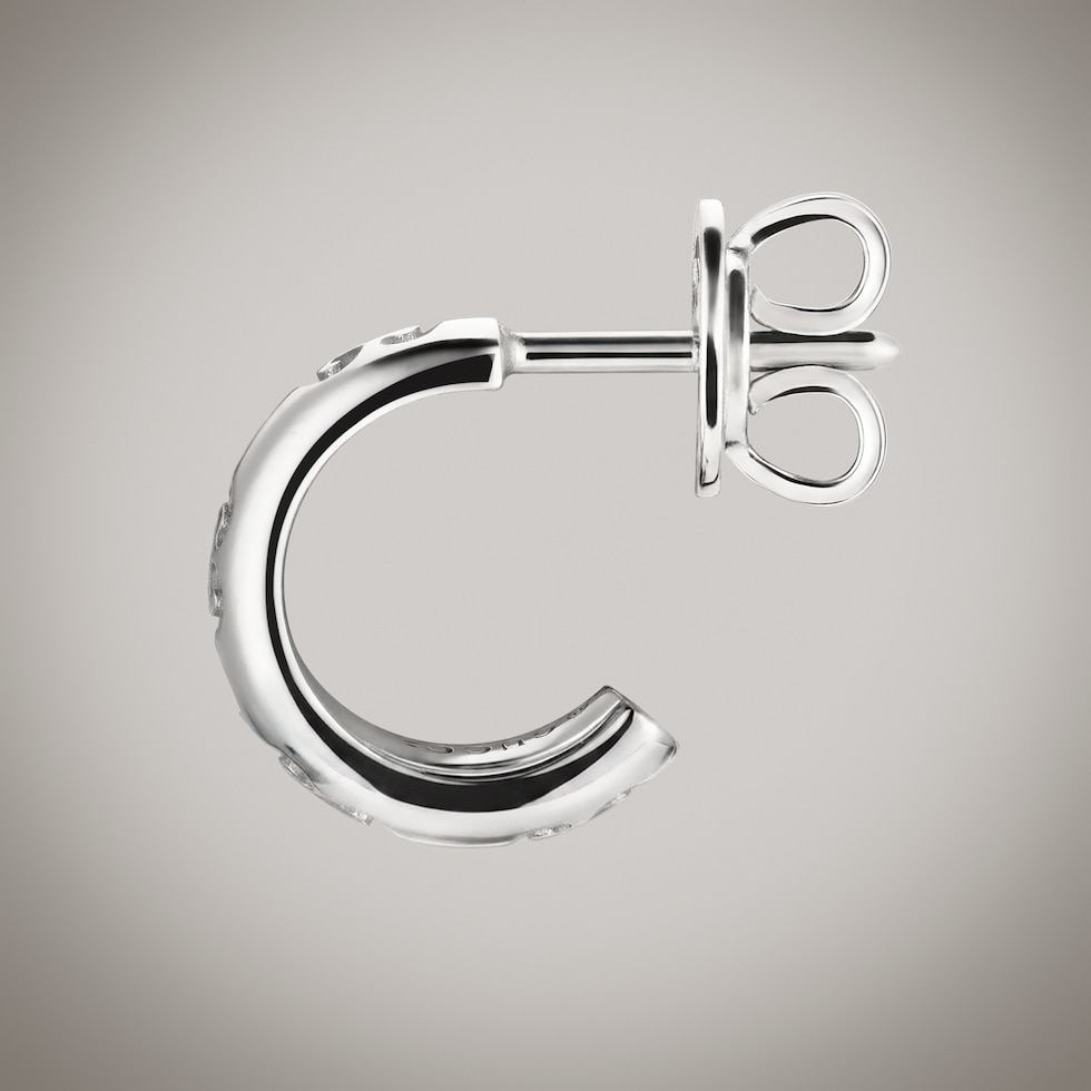 Icon 18k diamond GG hoop earrings