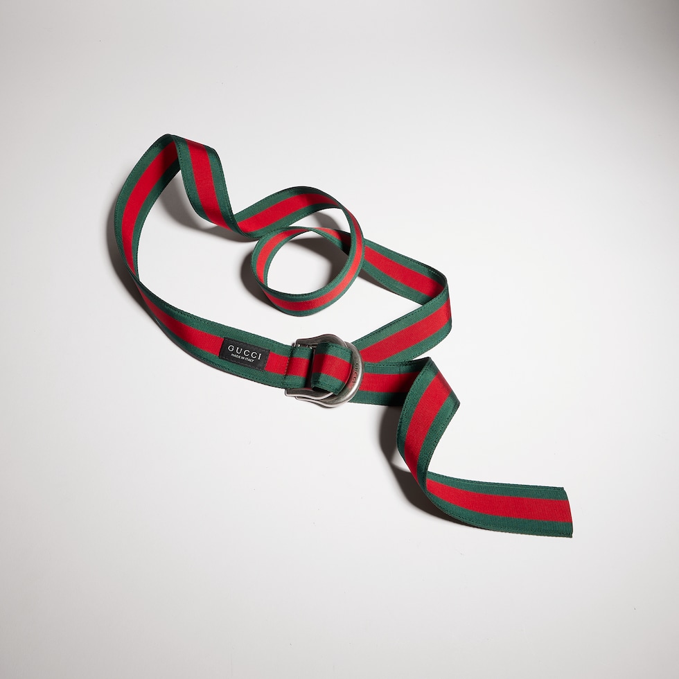 Web belt with D-ring buckle