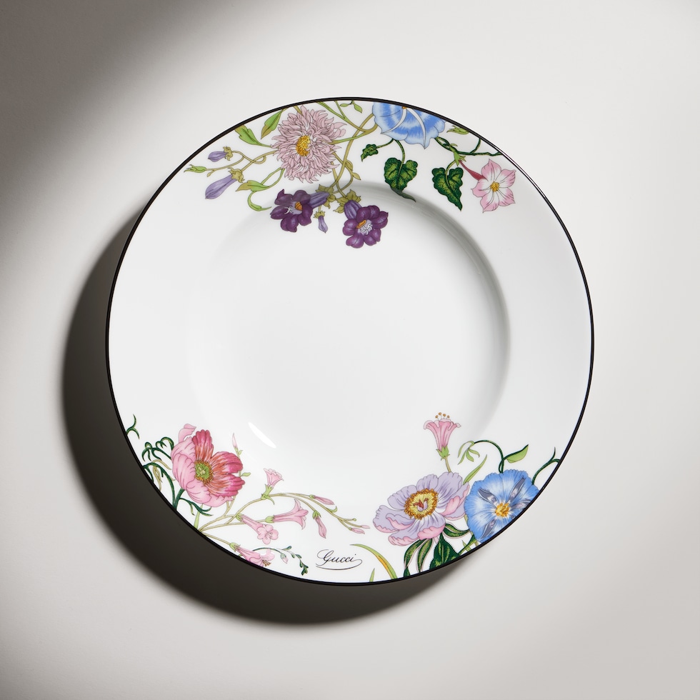 Gucci Flora Suppenteller mit Rand, Zweier-Set