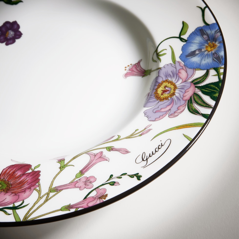 Gucci Flora Suppenteller mit Rand, Zweier-Set