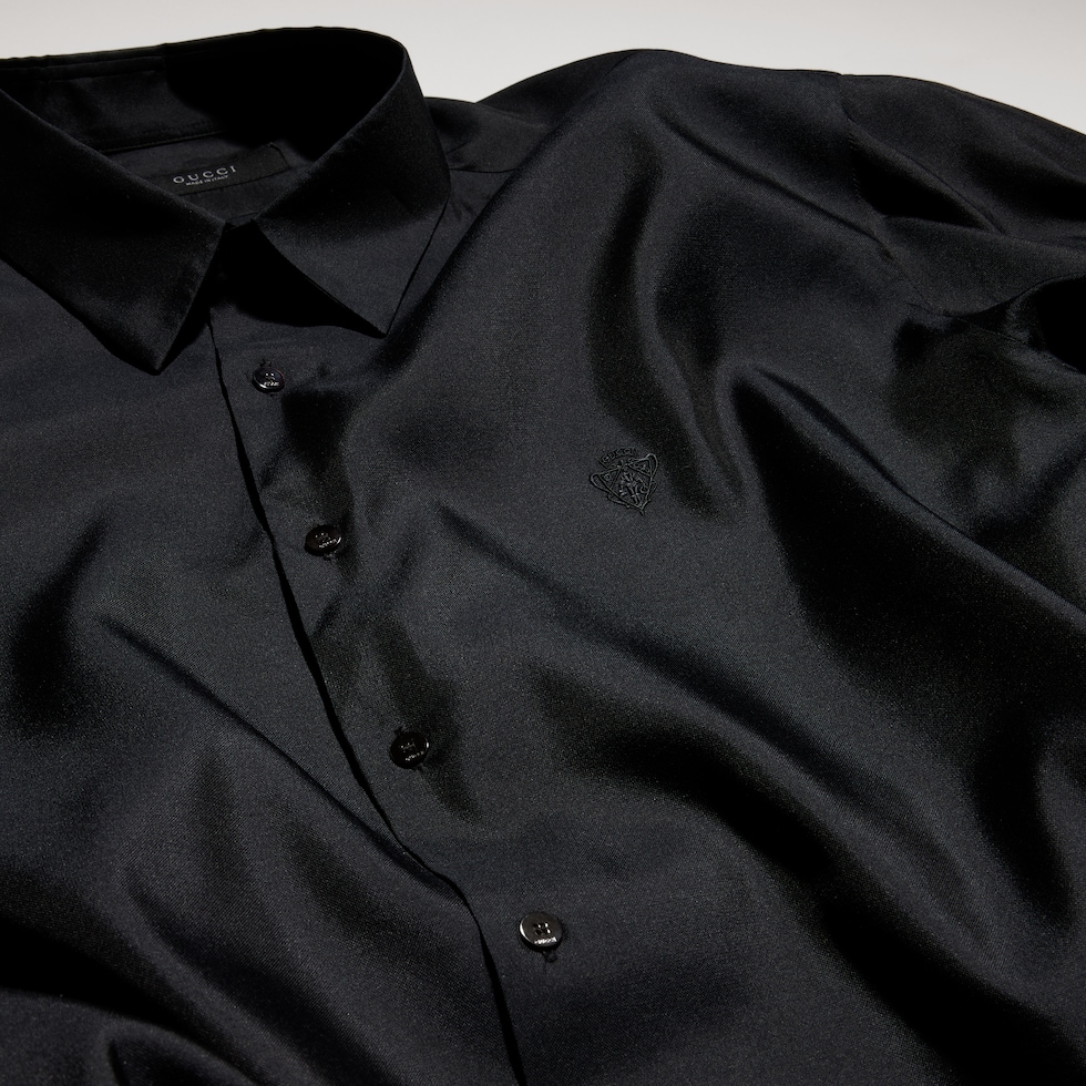 Silk shirt with embroidery
