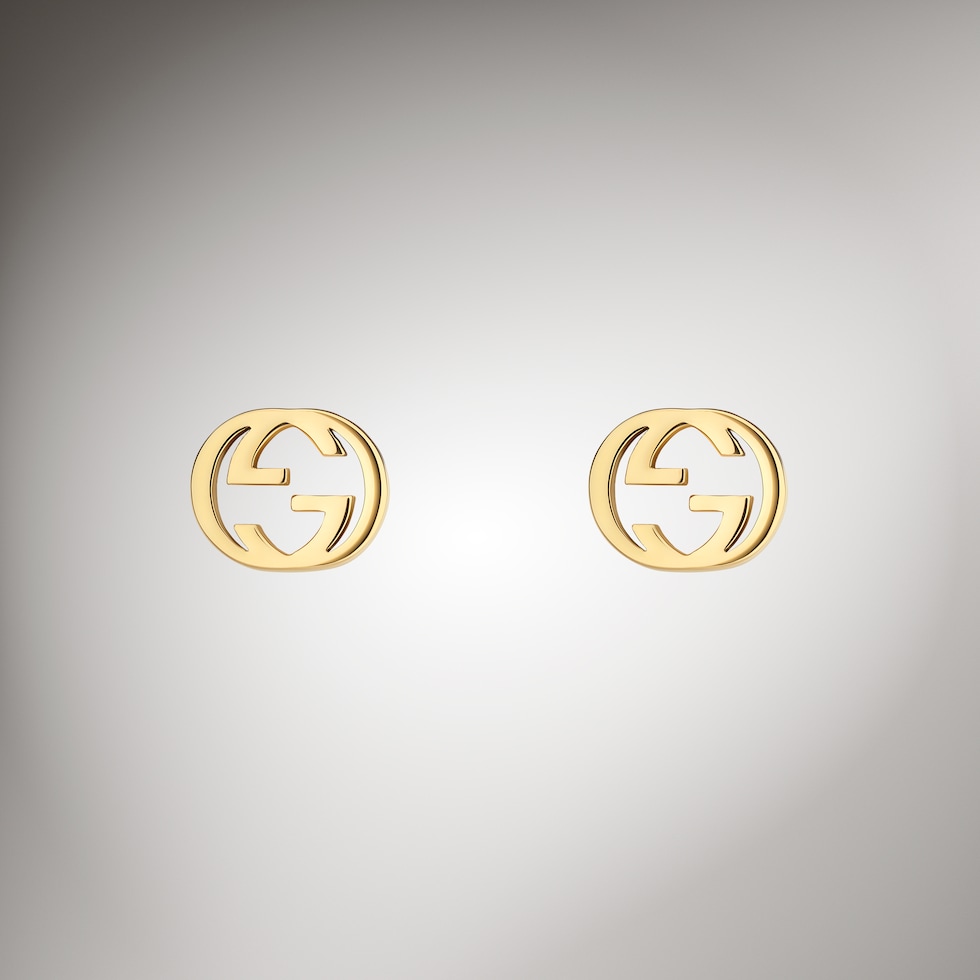 Gucci Interlocking 18k gold earrings