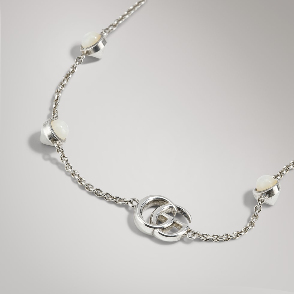 Bracciale con madreperla GG Marmont