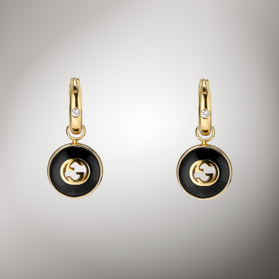 Pendientes de aro Gucci Interlocking de 18 ct