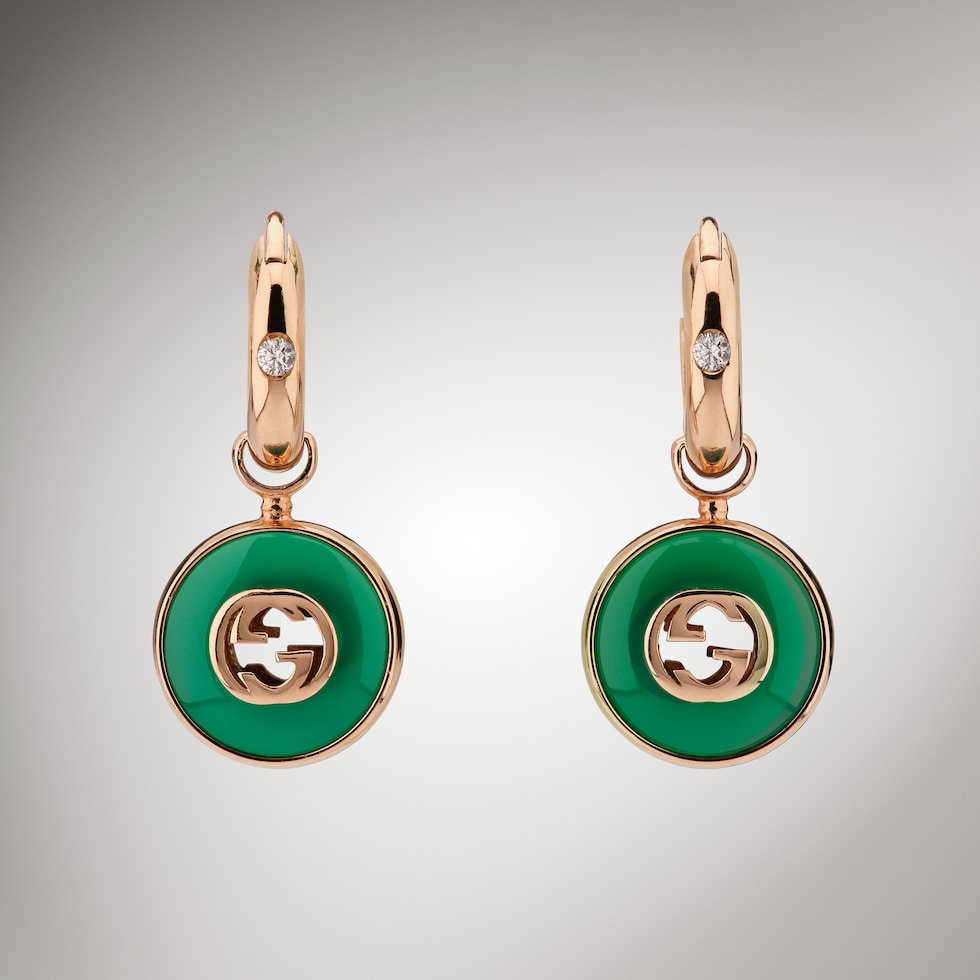 Pendientes de aro Gucci Interlocking de 18 ct