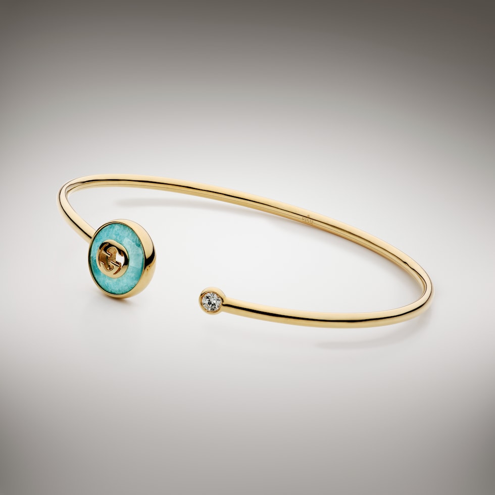 Gucci Interlocking 18k bangle bracelet