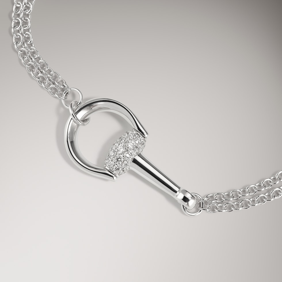 Gucci Horsebit diamond 18k bracelet