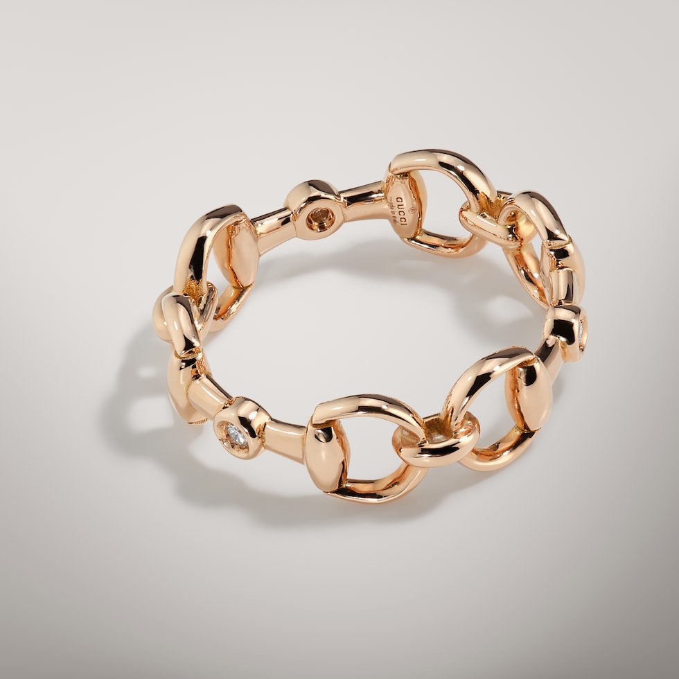 Gucci Horsebit diamond 18k ring