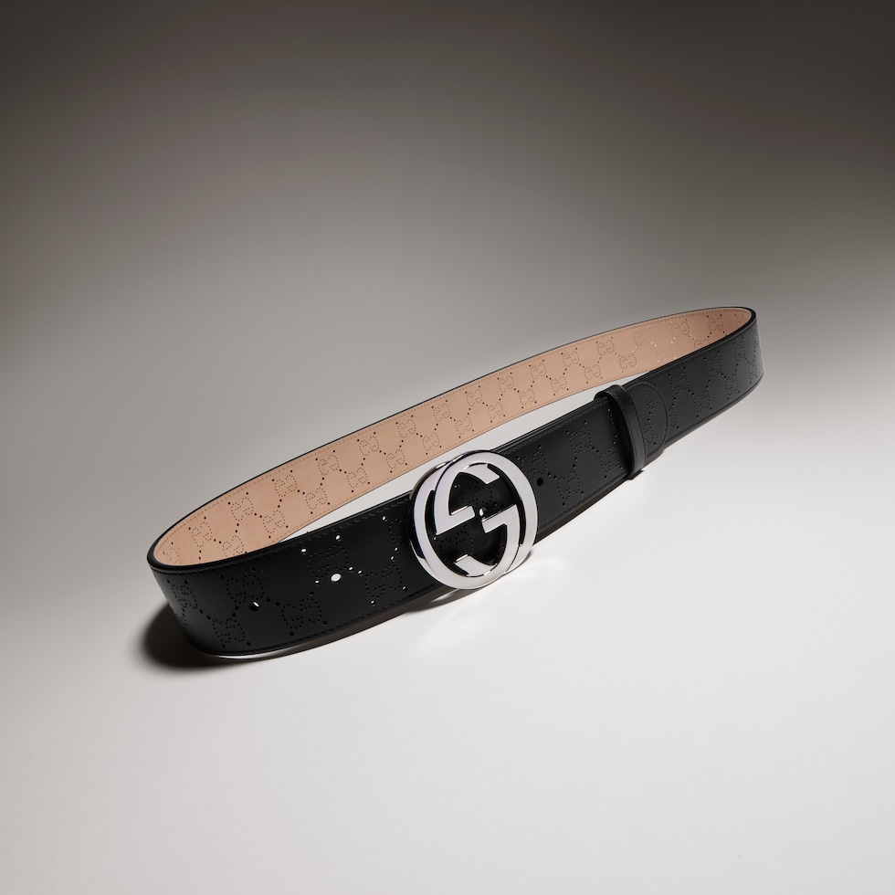Belt with Interlocking G buckle