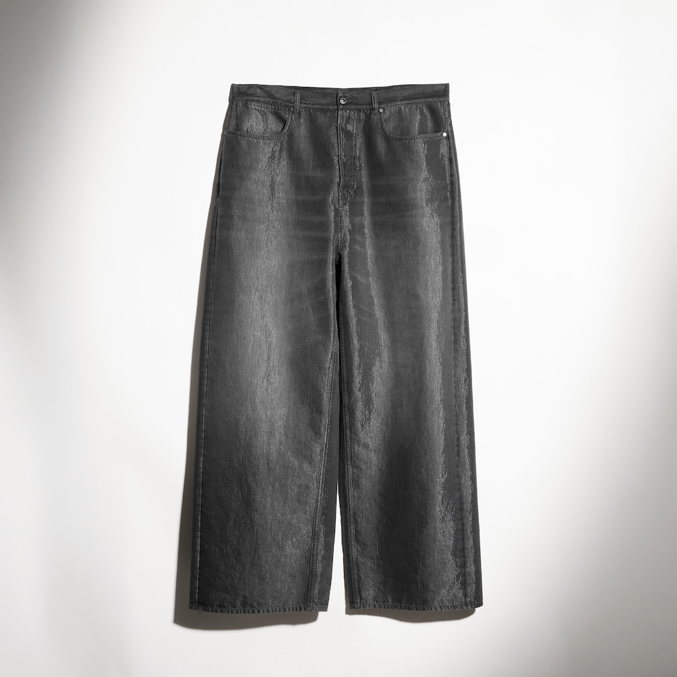 Pantalon en denim en nylon et coton lavé