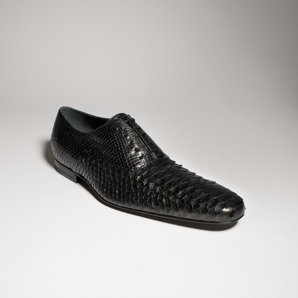 Men's python lace-up shoe