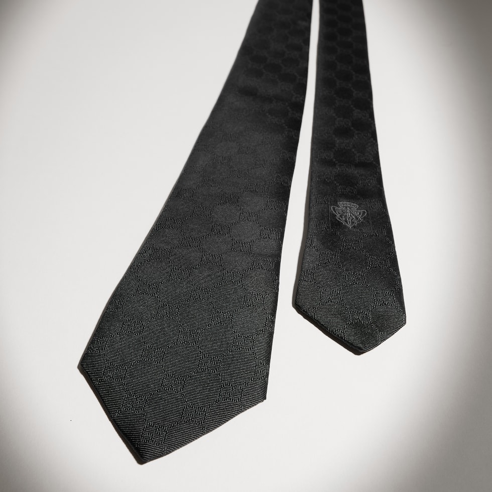 Cravate en jacquard de soie GG