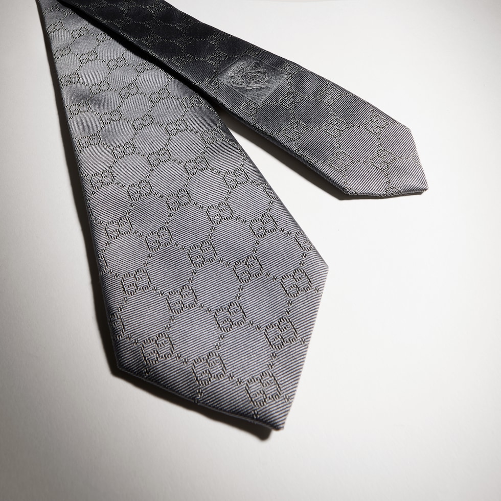 Cravate en jacquard de soie GG