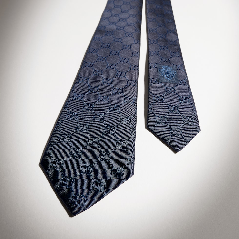 Cravate en jacquard de soie GG