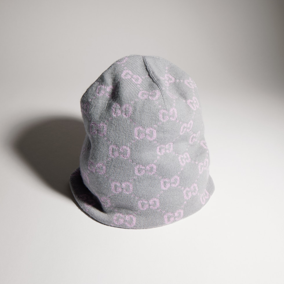 GG wool viscose lamé jacquard hat