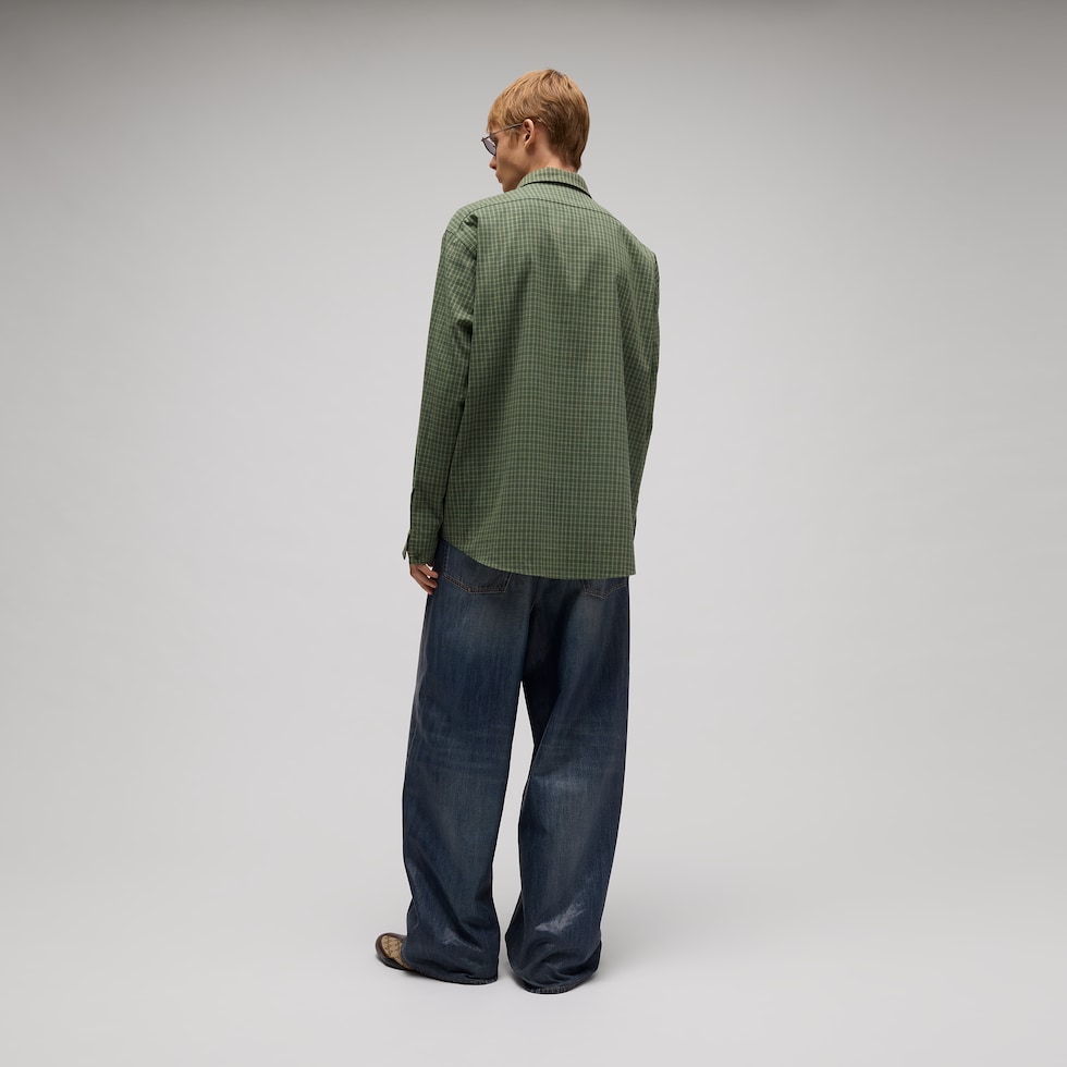 Checked cotton polyamide shirt