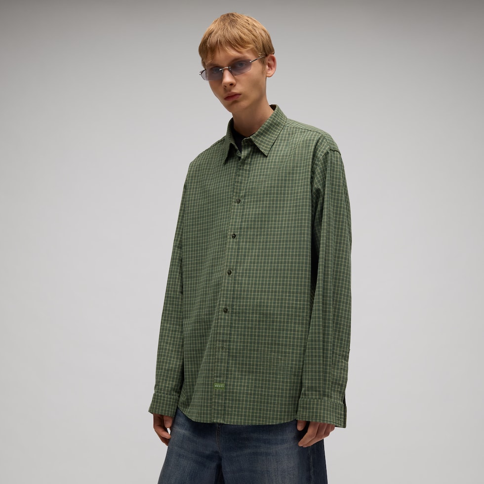 Checked cotton polyamide shirt