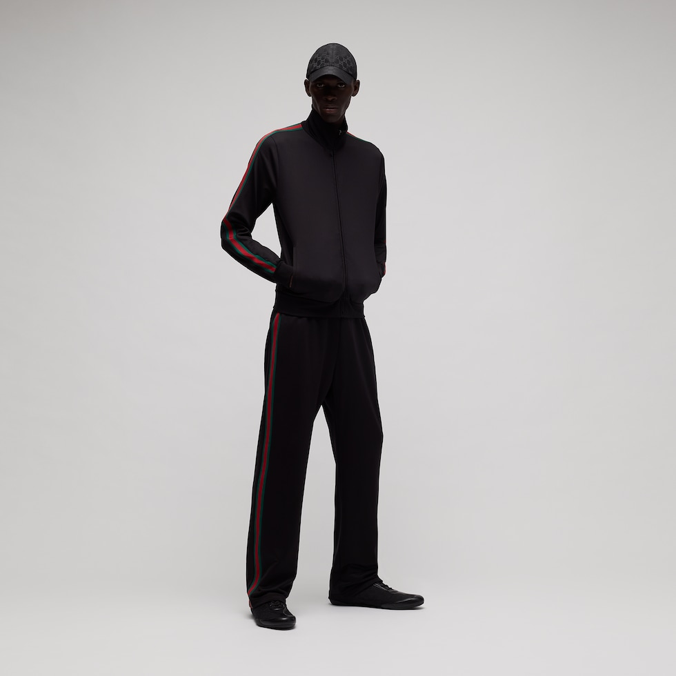 Shiny technical jersey sportswear pants