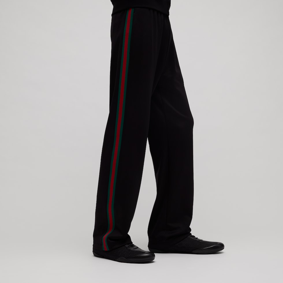 Shiny technical jersey sportswear pants
