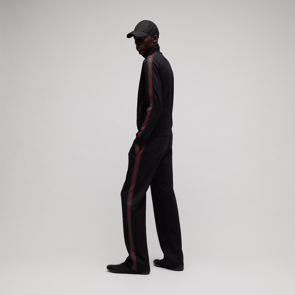 Shiny technical jersey sportswear pants