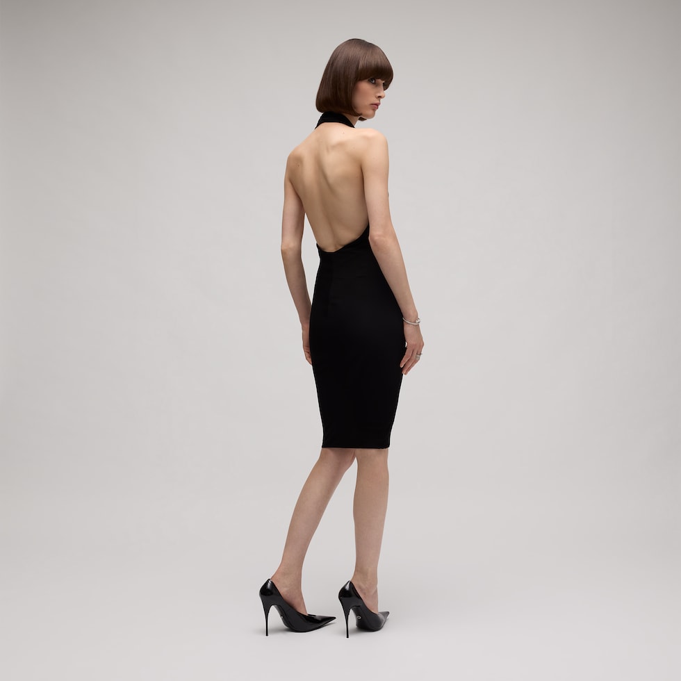 Viscose crêpe jersey draped dress