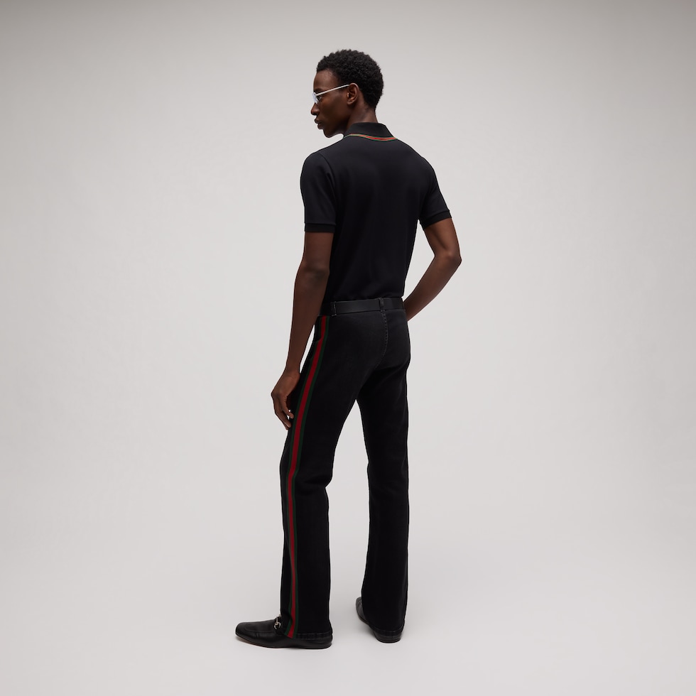 Cotton jersey piquet polo shirt