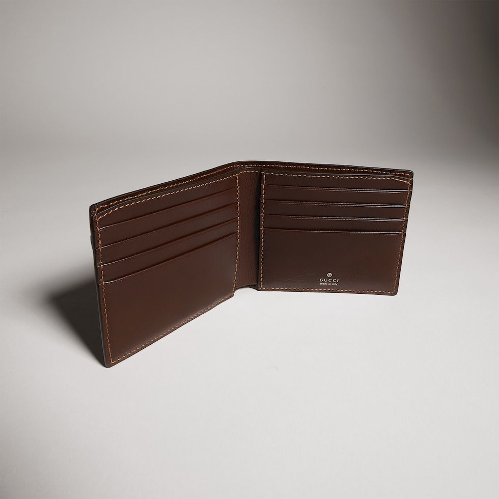 Bi-fold wallet with Interlocking G