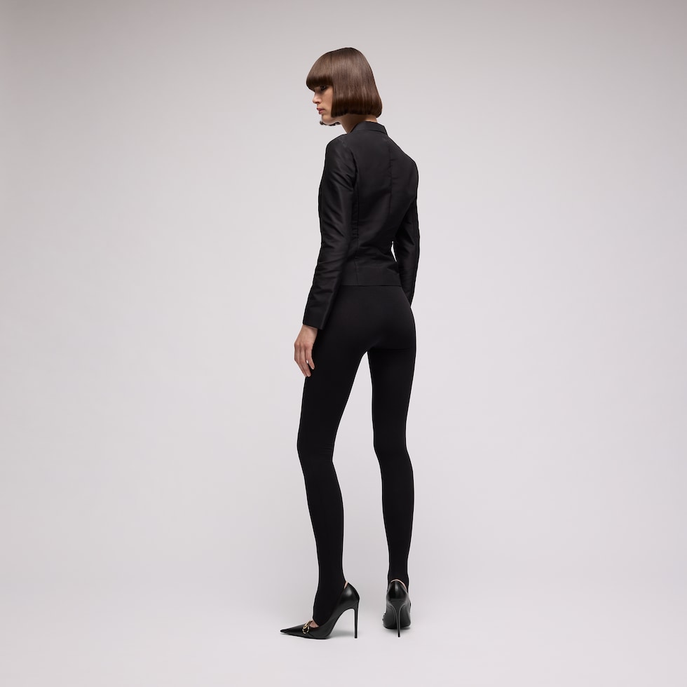 Seamless stretch nylon jersey leggings
