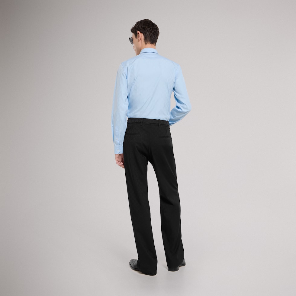 Camisa de popelina de algodón con GG
