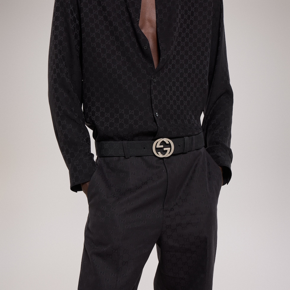 Belt with Interlocking G buckle