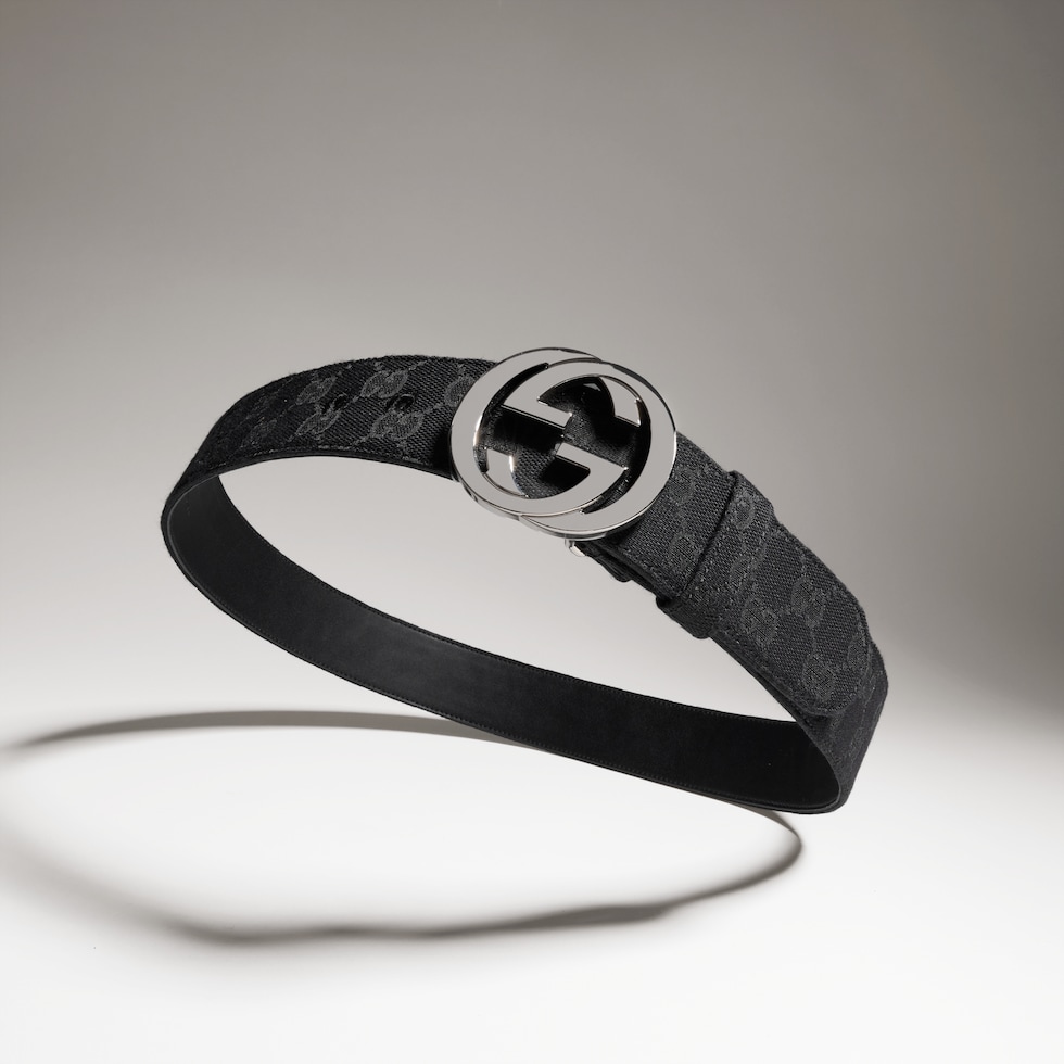 Belt with Interlocking G buckle