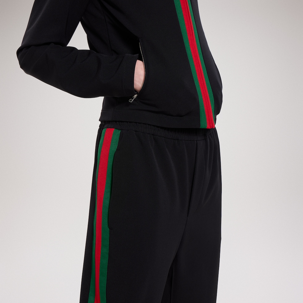 Stretch nylon sportswear pants with Web