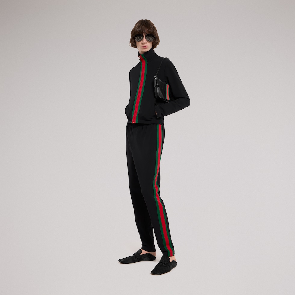 Stretch nylon zip jacket with Web