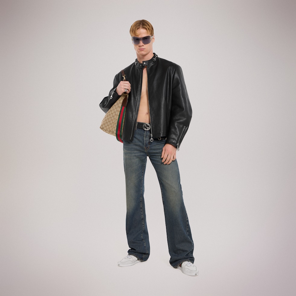 Veste en cuir avec Mors