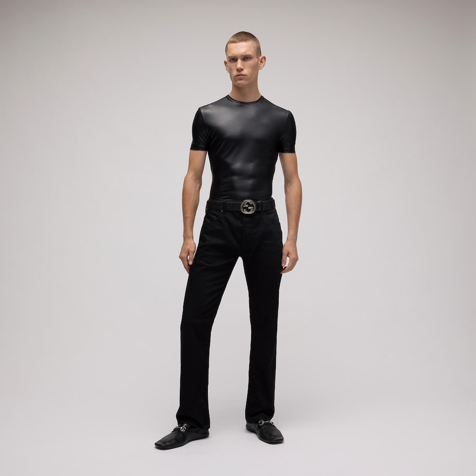 Belt with Interlocking G buckle