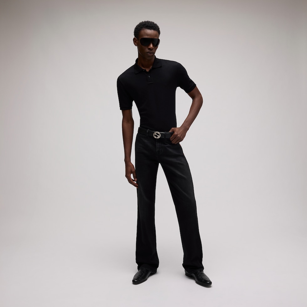 Reversible belt with Interlocking G buckle