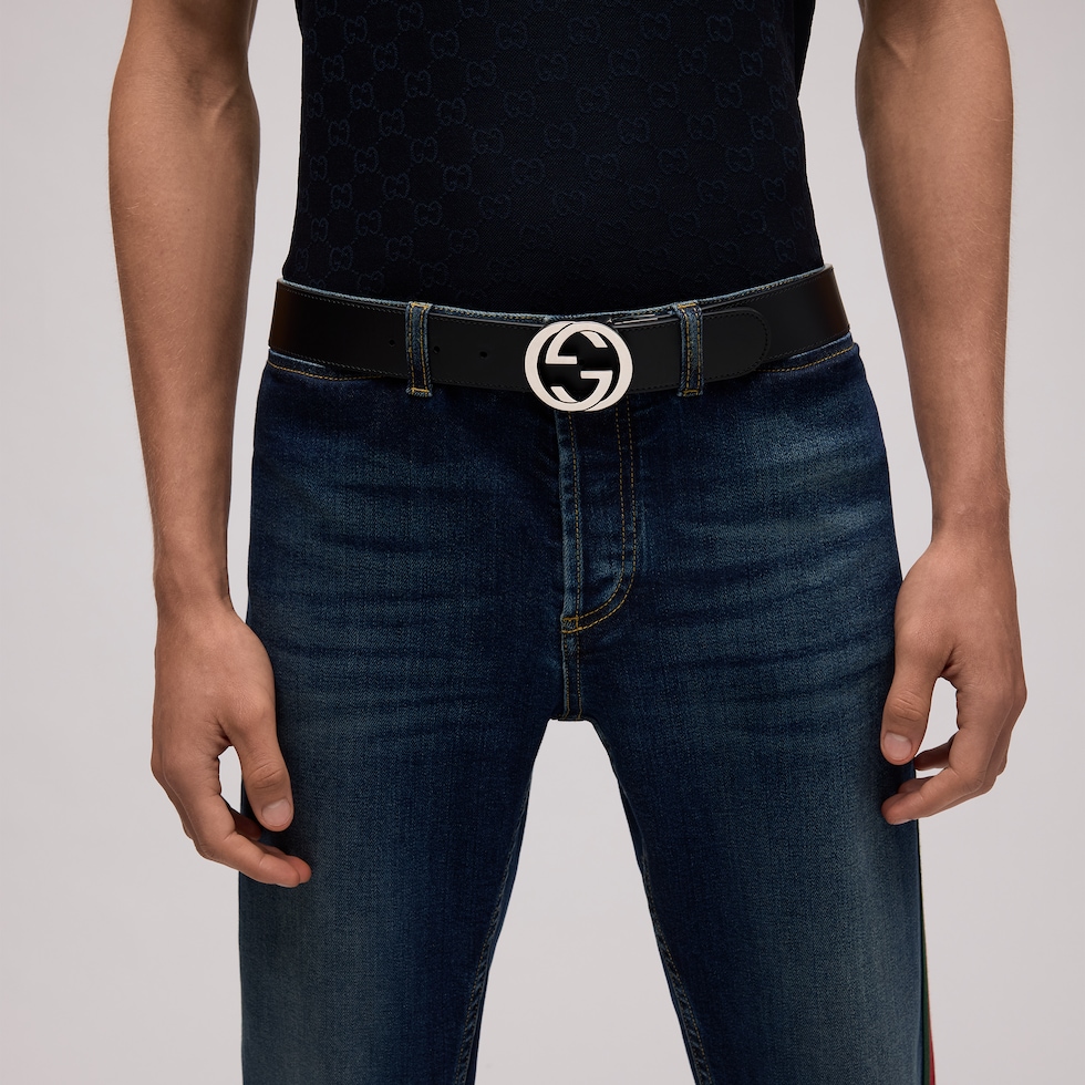 Reversible belt with Interlocking G buckle