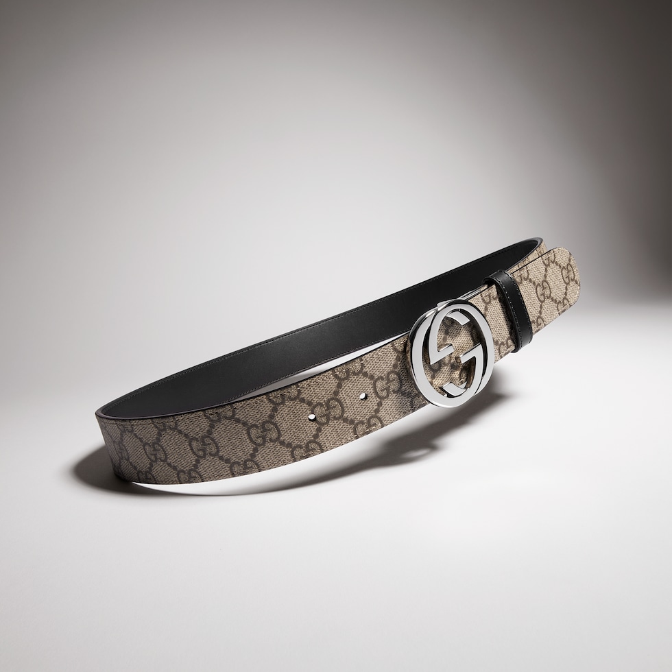 Reversible belt with Interlocking G buckle